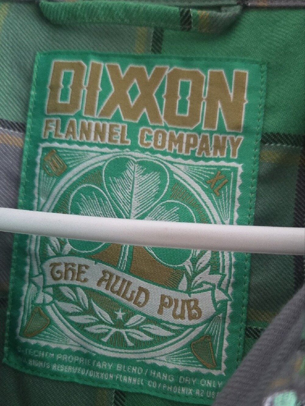 DIXXON Green and Gray Plaid Flannel Shirt - Picture 2 of 2